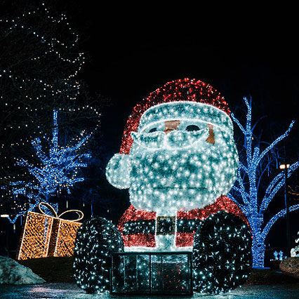 Annual Holiday Stroll Light Display at Mill River Park Stamford