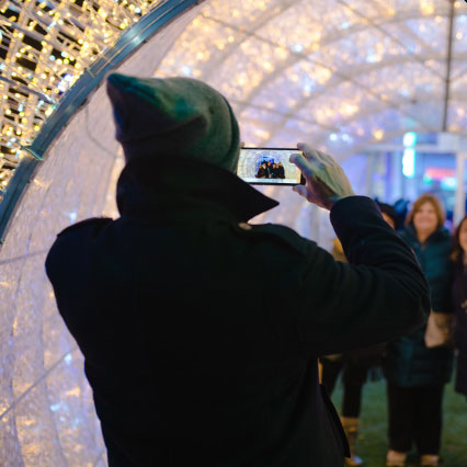 Annual Holiday Stroll Light Display at Mill River Park Stamford