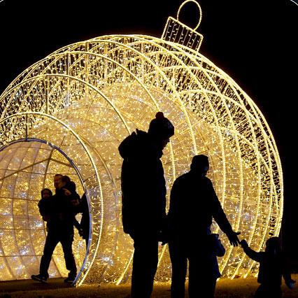 Annual Holiday Stroll Light Display at Mill River Park Stamford