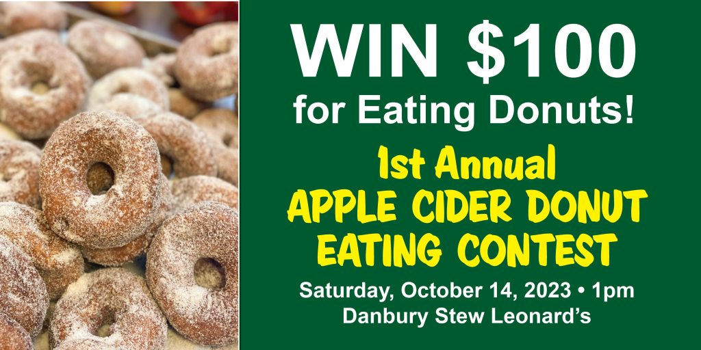 Stew Leonard's 1st Annual Apple Cider Donut Eating Contest! Kids in