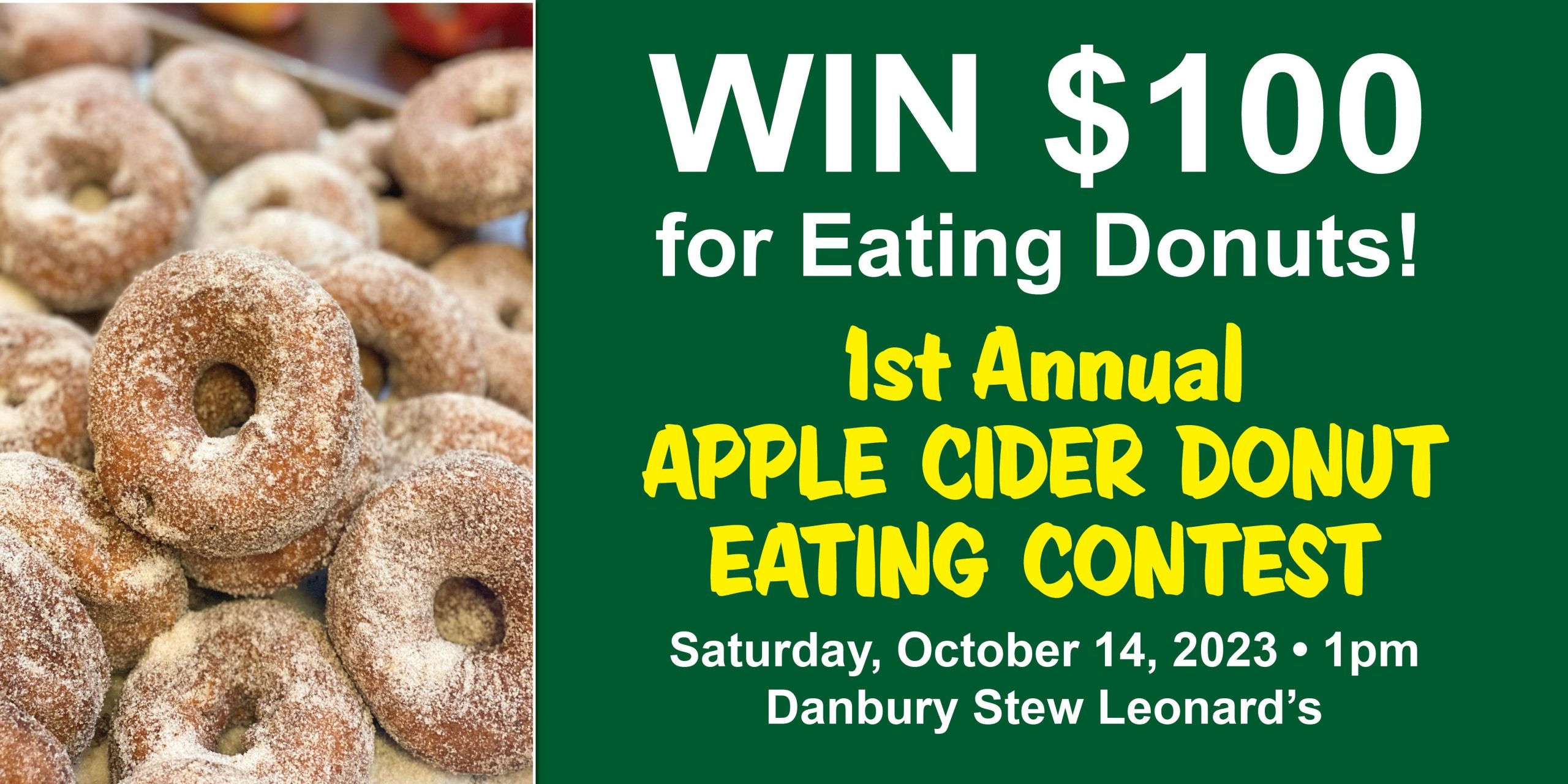 Stew Leonard's 1st Annual Apple Cider Donut Eating Contest!